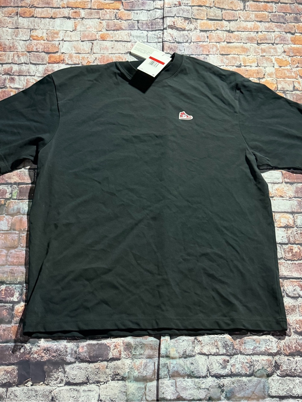 Black Short-Sleeve Jordan 1 embroidered shirt
